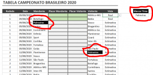 Planilha Campeonato Brasileiro Excelforever