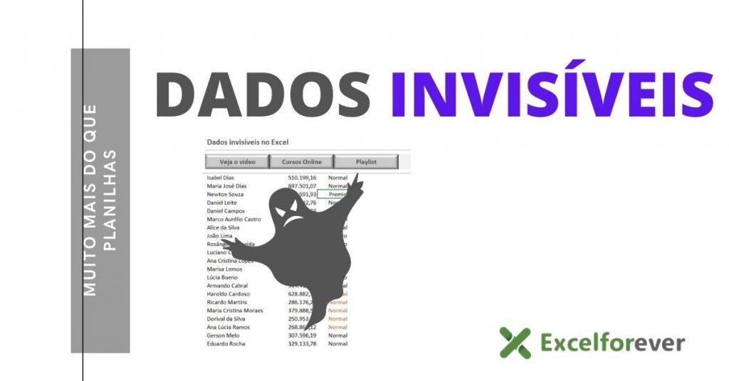 Como criar dados invisíveis no Excel