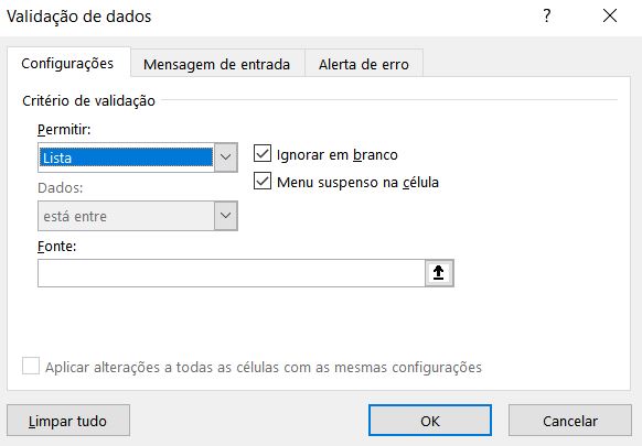 Caixa validação de dados