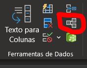 tela grupo ferramentas de dados - tabelas dinâmicas com duas bases