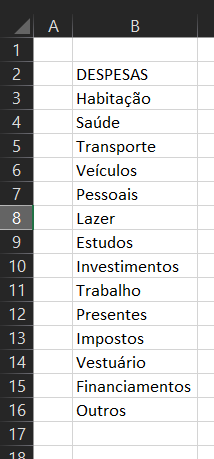 listas - COMO FAZER UMA LISTA SUSPENSA AUTOMÁTICA NO EXCEL