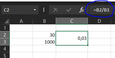 Tela - CÁLCULO DE PARTICIPAÇÃO PERCENTUAL NO EXCEL