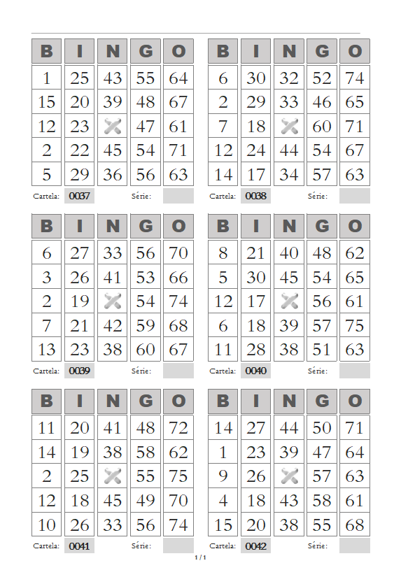 Tela folha completa jogos de bingo - PLANILHA JOGO E CARTELA DE BINGO AUTOMÁTICO