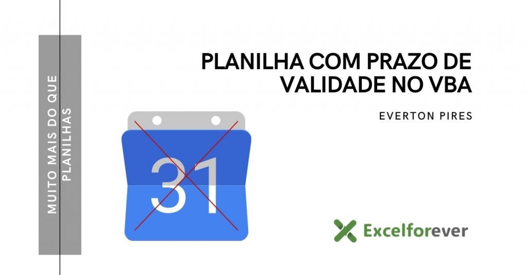 Planilha com prazo de validade VBA