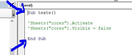 Suporte cor azul - COMO IDENTIFICAR E RECONHECER AS CORES NO VBA