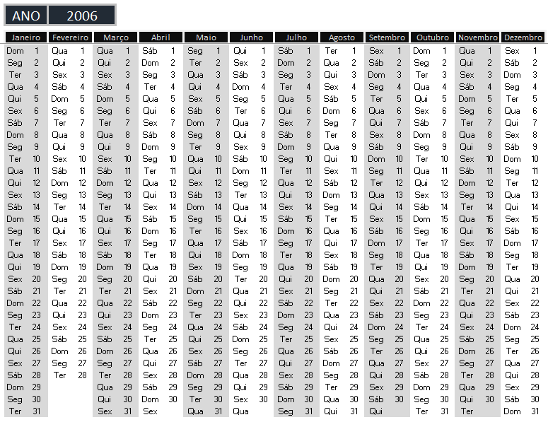 tela calendário vertical - COMO FAZER UM CALENDÁRIO VERTICAL NO EXCEL