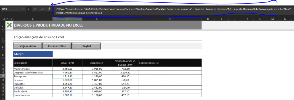 Exemplo link - EDITAR LINKS ENTRE PLANILHAS NO MICROSOFT EXCEL