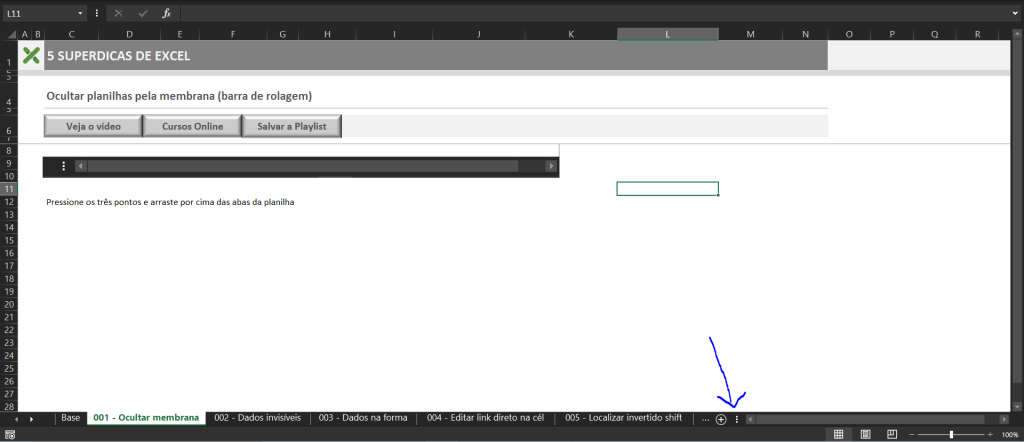Esconder planilhas - SÉRIE 5 SUPERDICAS DE EXCEL (PARTE 1)