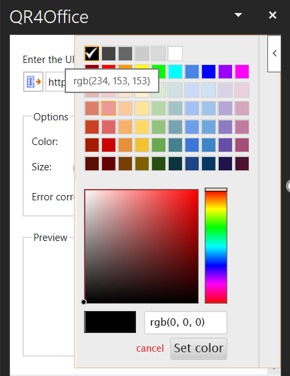 Personalizar as cores do QR Code