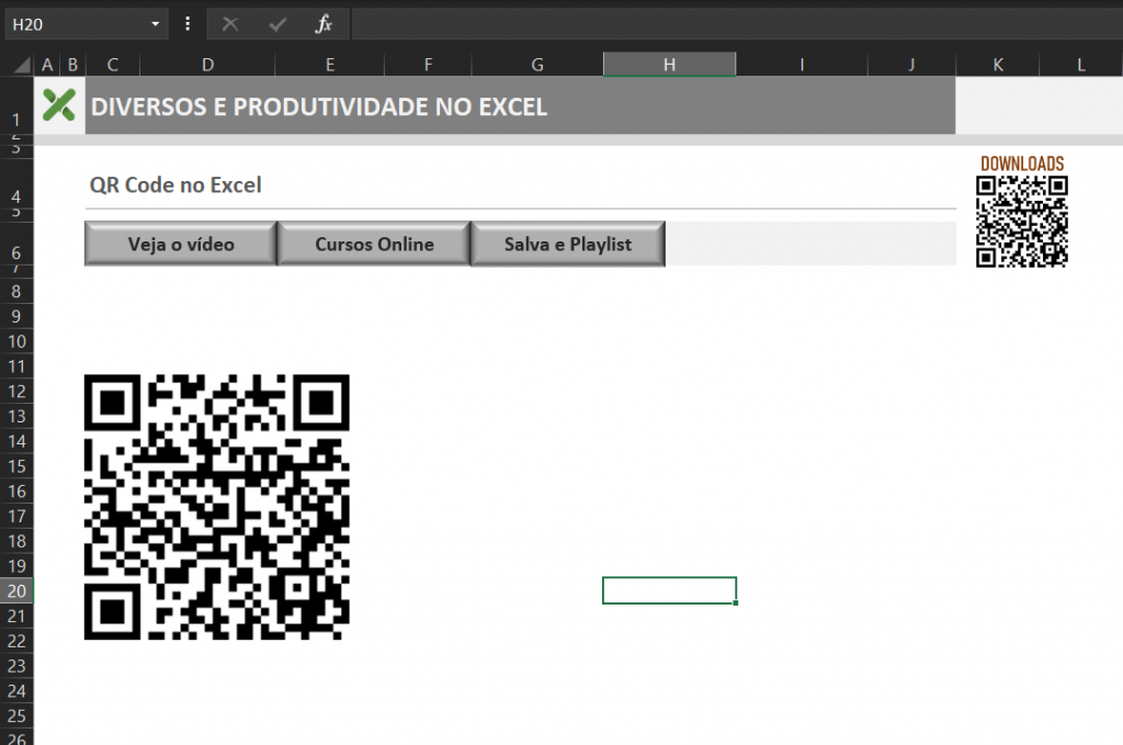 Aplicando o Qr Code no Excel