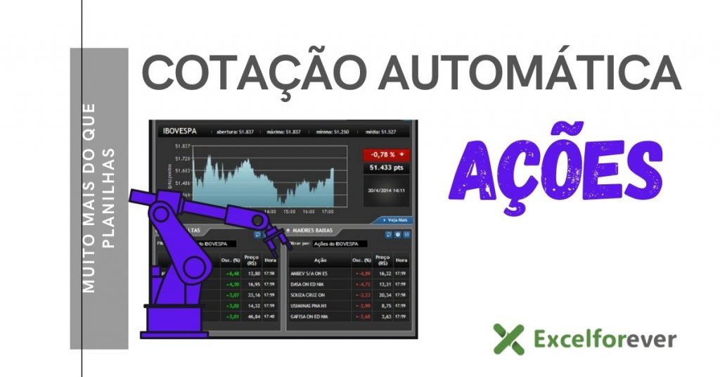 Cotações automáticas no Excel