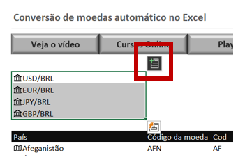 Definir as informações aplicadas