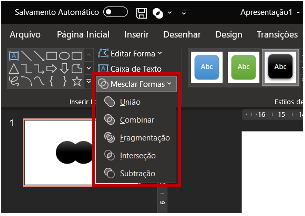 Comando mesclar formas - BOTÕES INTERATIVOS COM QUEBRA CABEÇA