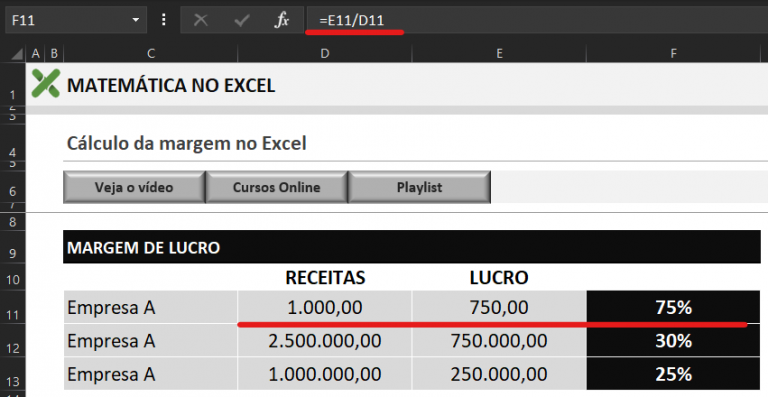 Como Fazer O C Lculo Da Margem No Excel Excelforever