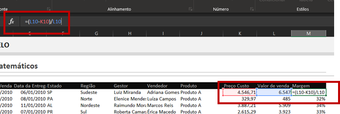 Como Fazer O CÁlculo Da Margem No Excel Excelforever 6251
