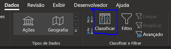 Comando classificar - COMO FAZER CLASSIFICAÇÃO MULTINÍVEL NO EXCEL