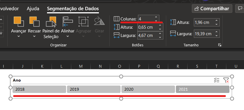 Configuração de segmentação de dados