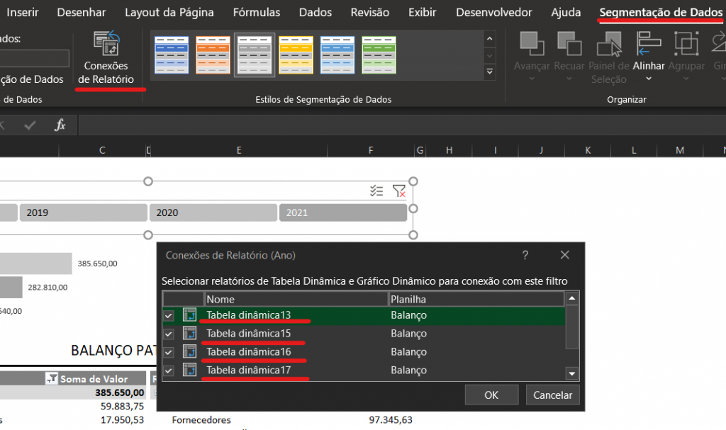 Conexão da segmentação de dados