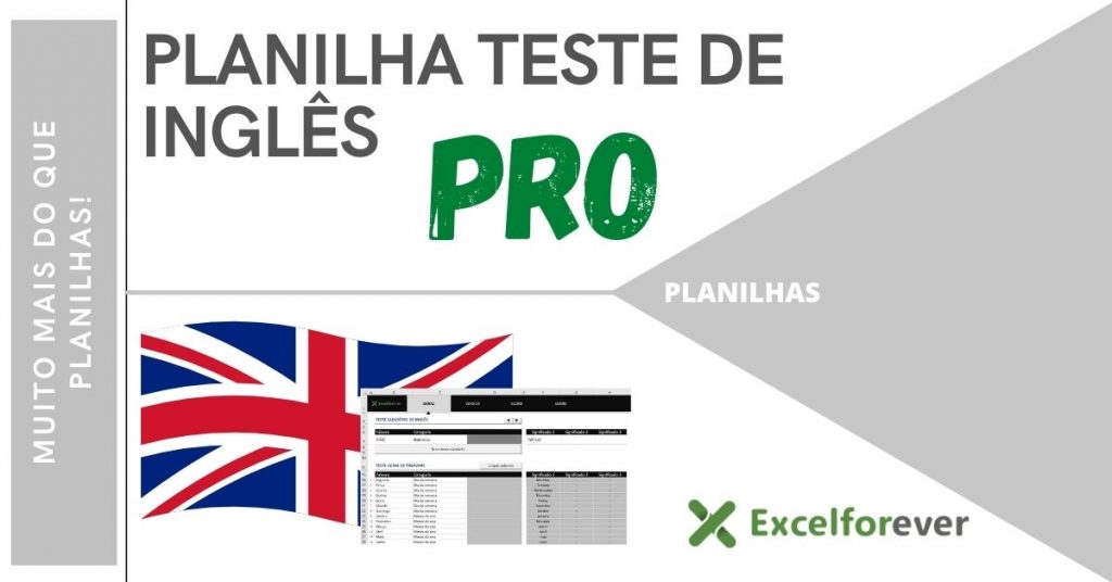 Capa Planilha teste de inglês PRO