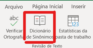 DICIONÁRIO DE SINÔNIMOS NO MICROSOFT EXCEL