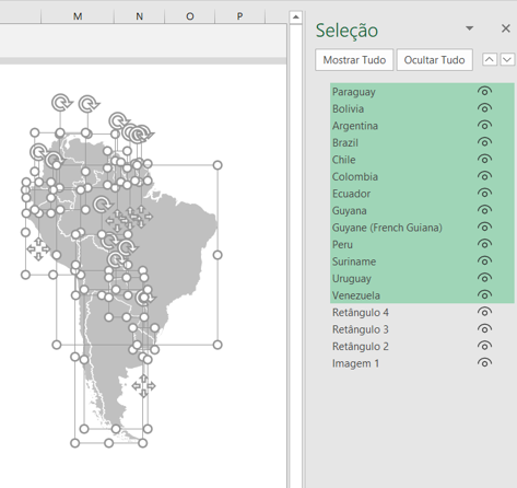 PAINEL DE SELEÇÃO DE OBJETOS NO EXCEL