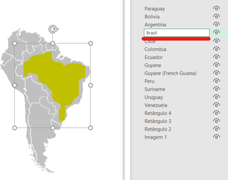 Renomear o painel de seleção - PAINEL DE SELEÇÃO DE OBJETOS NO EXCEL