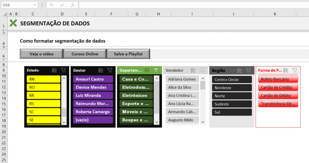 FORMATAR CORES DA SEGMENTAÇÃO DE DADOS