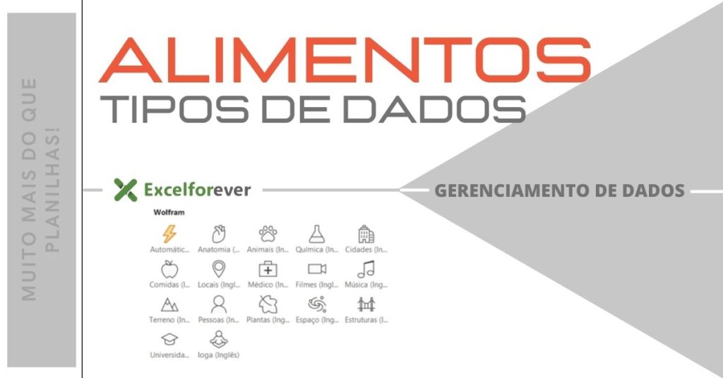 Base de alimentos com tipos de dados