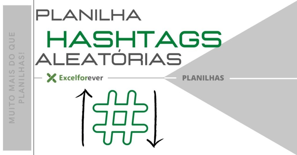 Planilha de Hashtags aleatórias no Excel