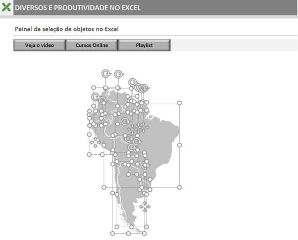 COMO SELECIONAR OBJETOS NO EXCEL