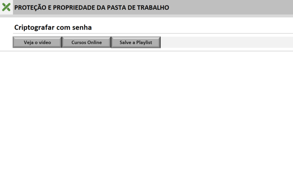 CRIPTOGRAFAR PASTA COM SENHA NO EXCEL