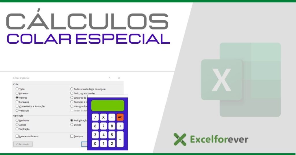 Cálculos na caixa colar especial