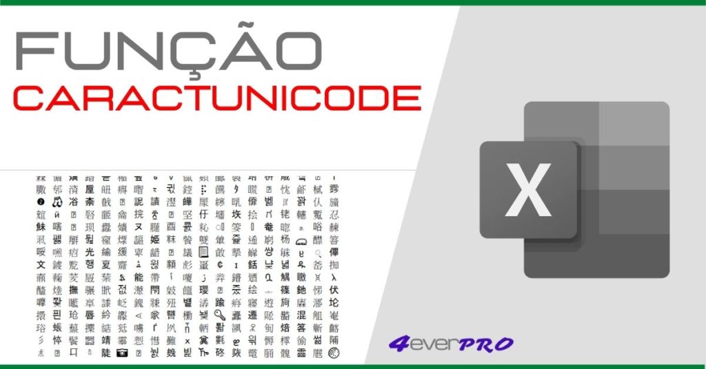 Função caractunicode in Excel