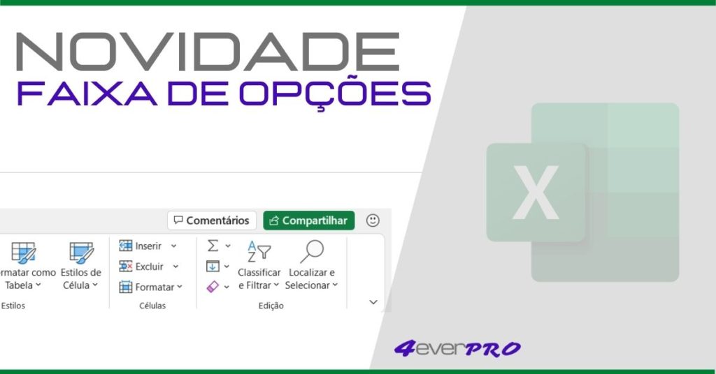 Novidades na faixa de opções do Excel