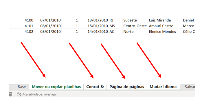 MOVER OU COPIAR PLANILHAS NO EXCEL