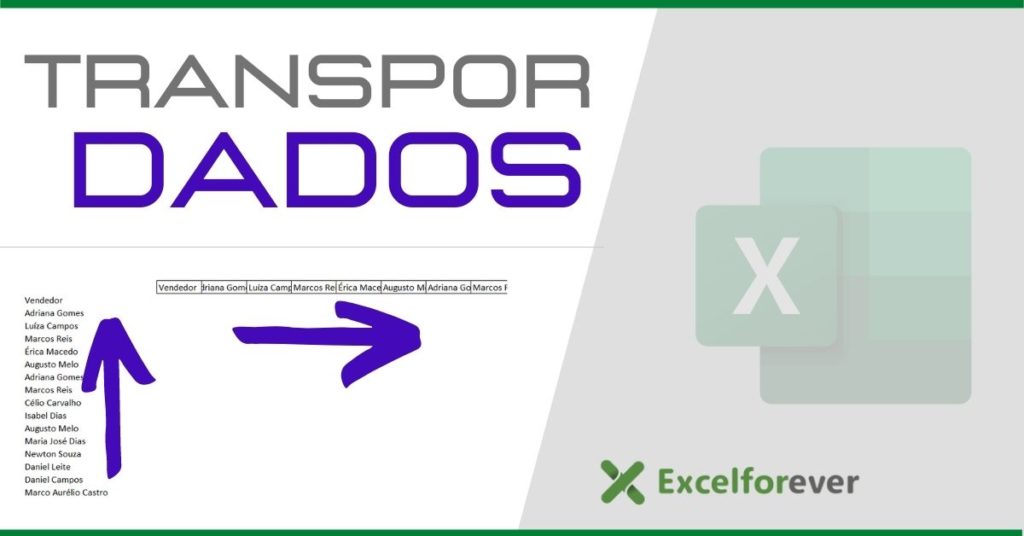 Transpor dados no Excel