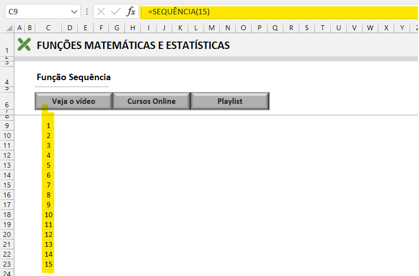 Fun O Sequ Ncia No Microsoft Excel Excelforever