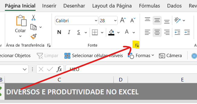 Botão de configurações - EFEITOS SUBSCRITO E SOBRESCRITO NO EXCEL