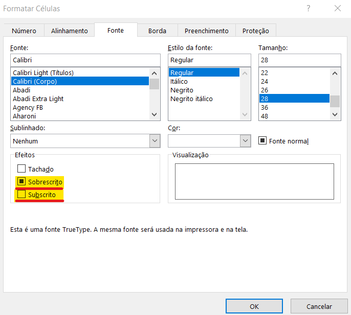 Efeitos Subscrito E Sobrescrito No Excel Excelforever