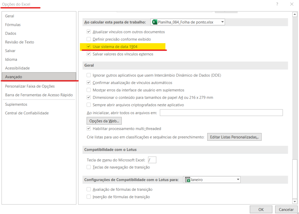 Sistemas de datas - PLANILHA FOLHA DE PONTO NO EXCEL