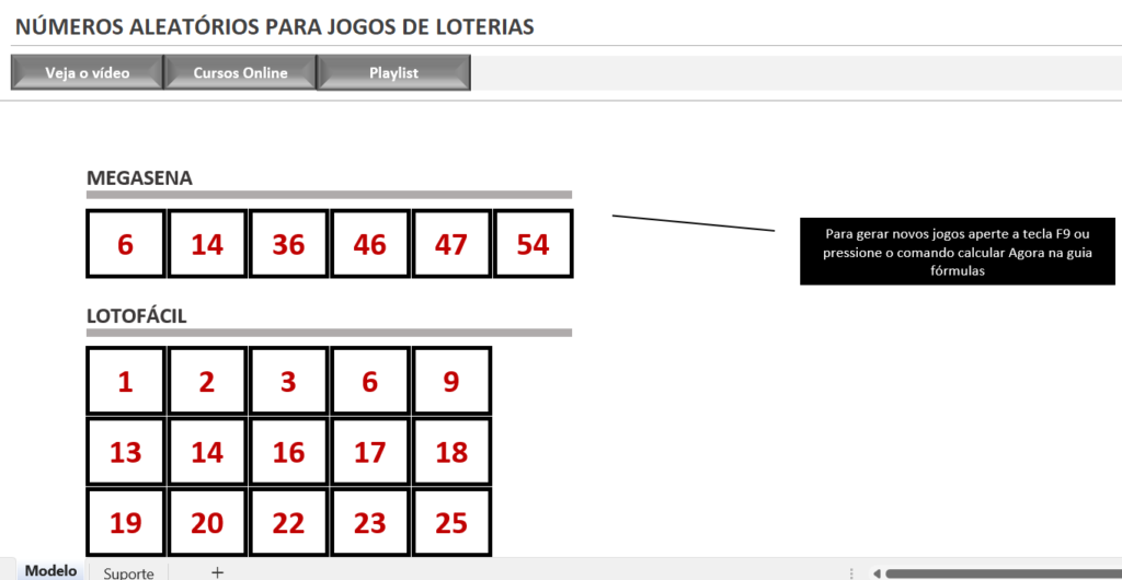 PLANILHA DE JOGOS AUTOMÁTICOS PARA LOTERIAS