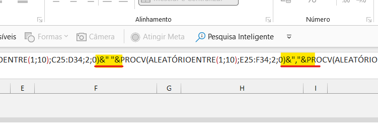 Concatenar textos - TEXTOS ALEATÓRIOS NO EXCEL