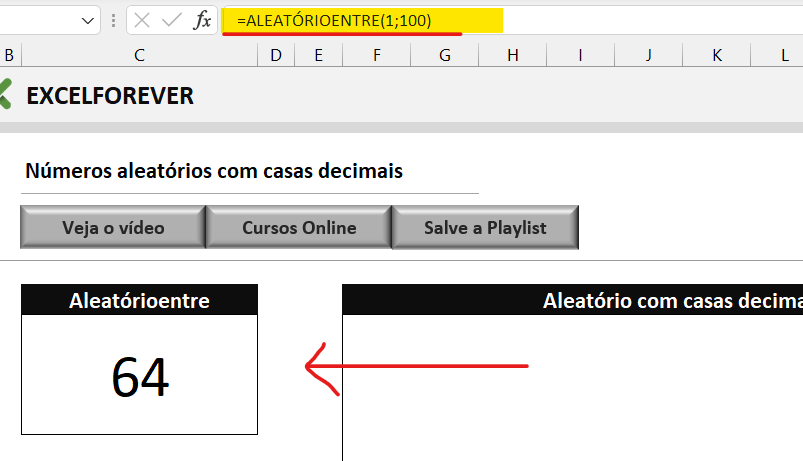 Função aleatórioentre - NÚMEROS ALEATÓRIOS COM CASAS DECIMAIS