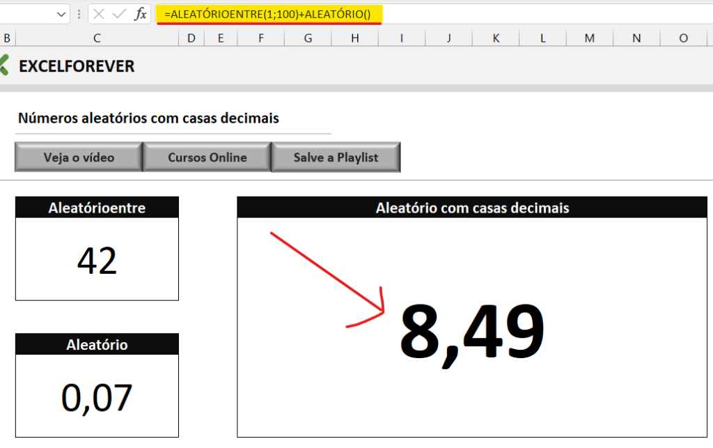 Somar função aleatórioentre e funcção aleatório