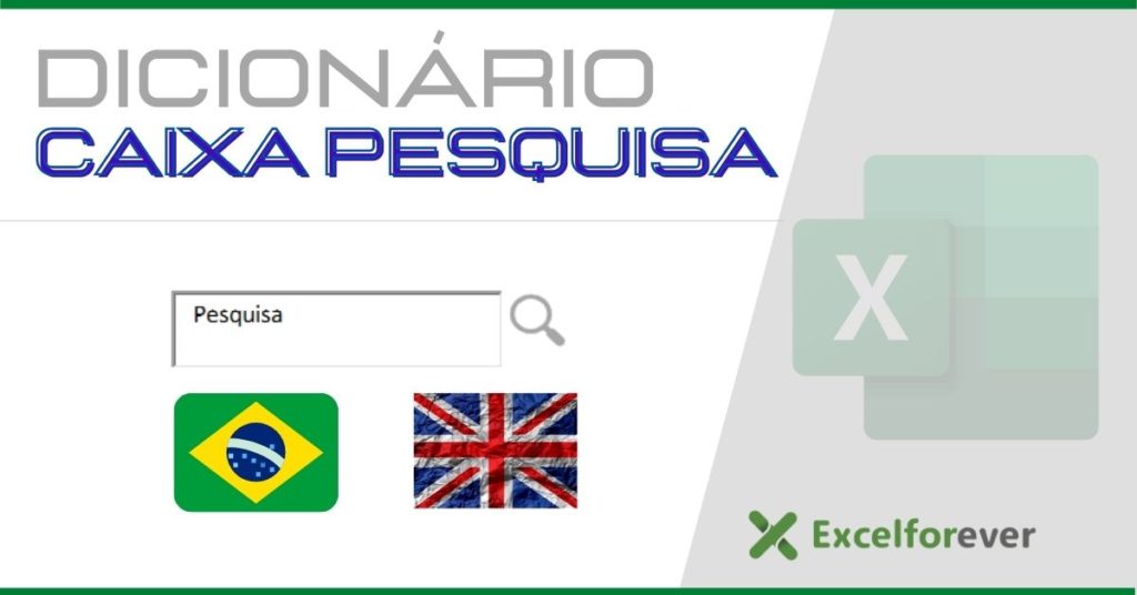 Dicionário com caixa de pesquisa no Excel