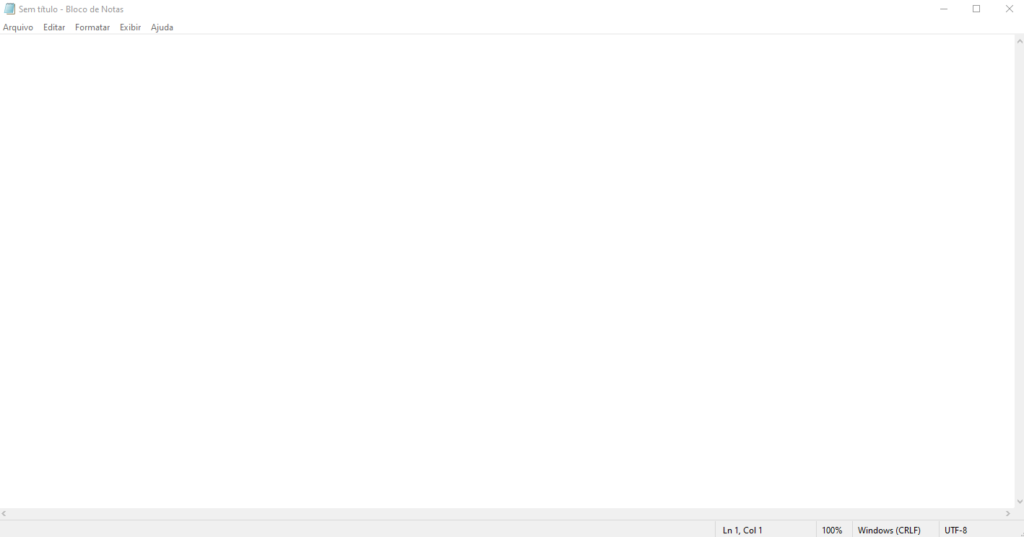 Bloco de notas vazio - COMO CRIAR ARQUIVOS DE TEXTO NO EXCEL