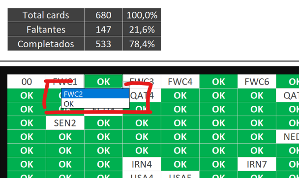 Tabela em excel da Copa do Mundo 2022 [automática] em Excel