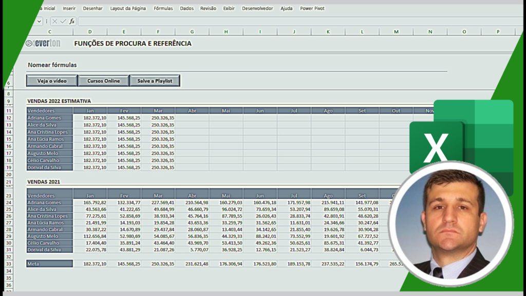 Nomear fórmulas no Excel