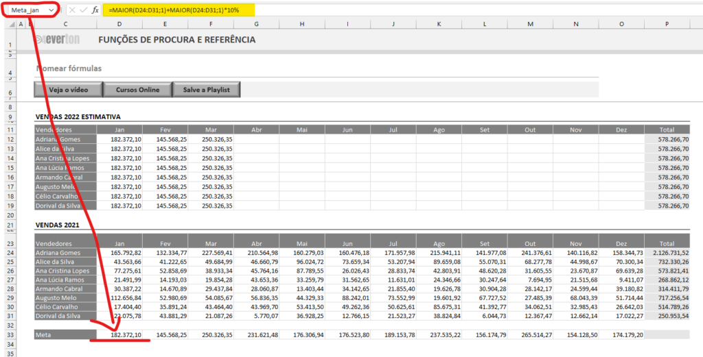 NOMEAR FÓRMULAS NO EXCEL