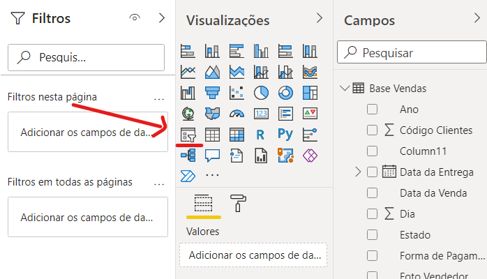 Visuais - LISTA SUSPENSA NO POWER BI